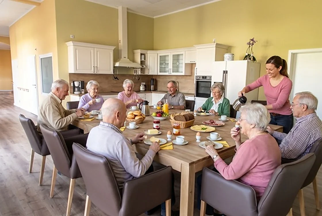 Gemeinsames Frühstück in der Tagespflege